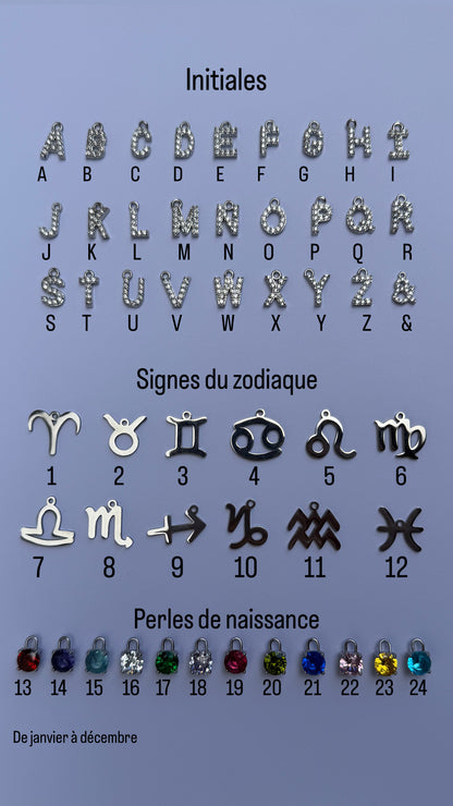 Collier chams à personnaliser - Argent