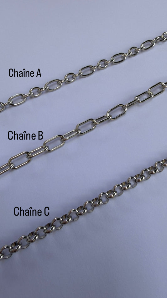 Collier chams à personnaliser - Argent